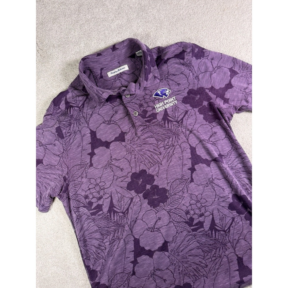 Tommy Bahama High Point University Purple Tropical IslandZone Polo Shirt Men's L